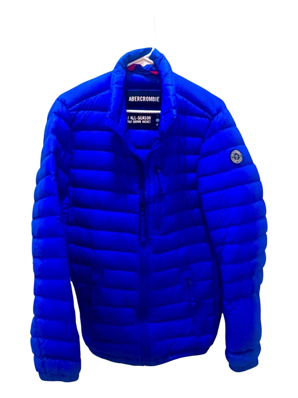 Abercrombie & Fitch Men's All-Season Blue Packable Down Jacket size M